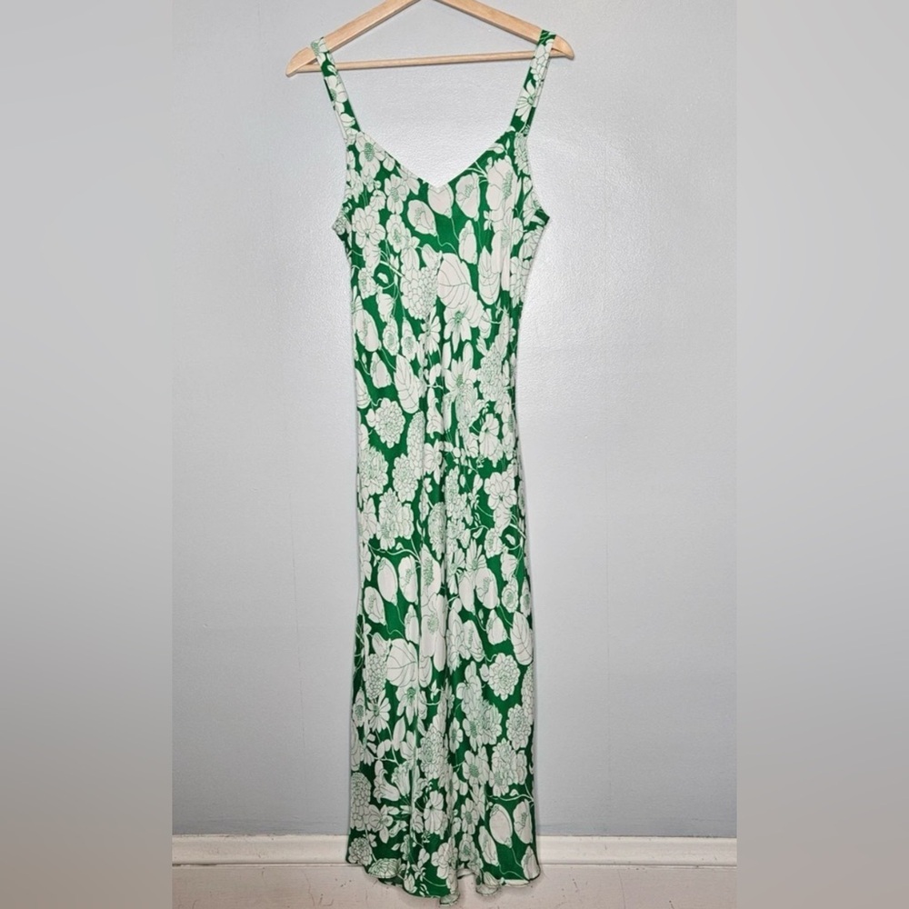 J. Crew Gwyneth V-Neck Slip Dress in Kelly floral - Picture 4 of 5